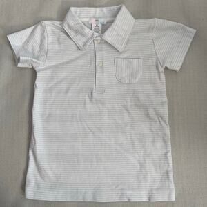 Baby Loren Grey and white grey Pima Cotton Polo size 2T